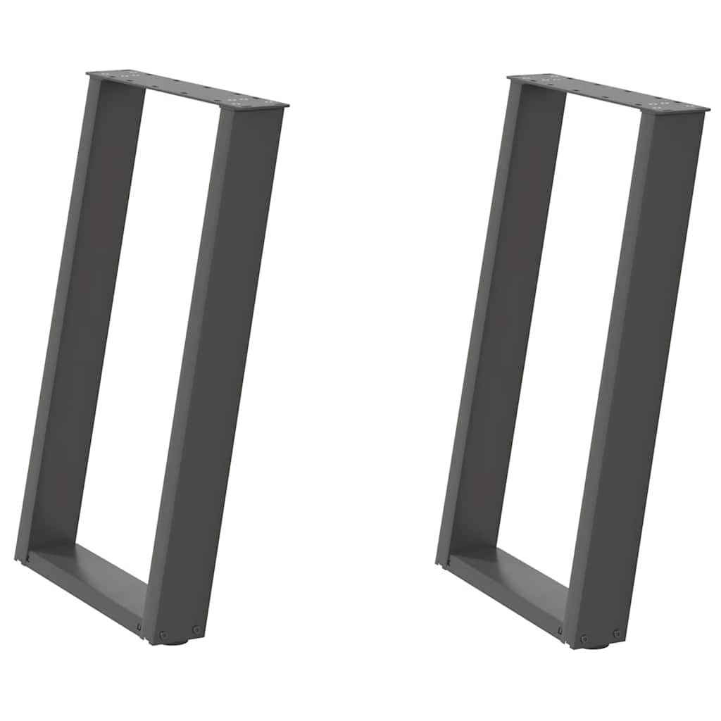 Noge za blagovaonski stol U-oblik 2 kom antracit 50 x (72-73) cm čelik