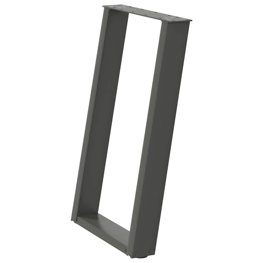 Noge za blagovaonski stol U-oblik 2 kom antracit 50 x (72-73) cm čelik