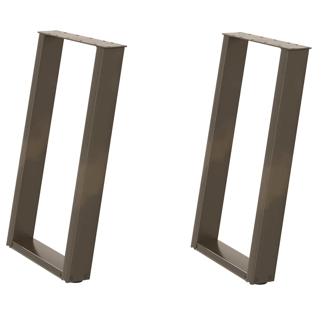 Noge za blagovaonski stol U-oblik 2 kom Prirodni čelik 50 x (72-73) cm Čelik