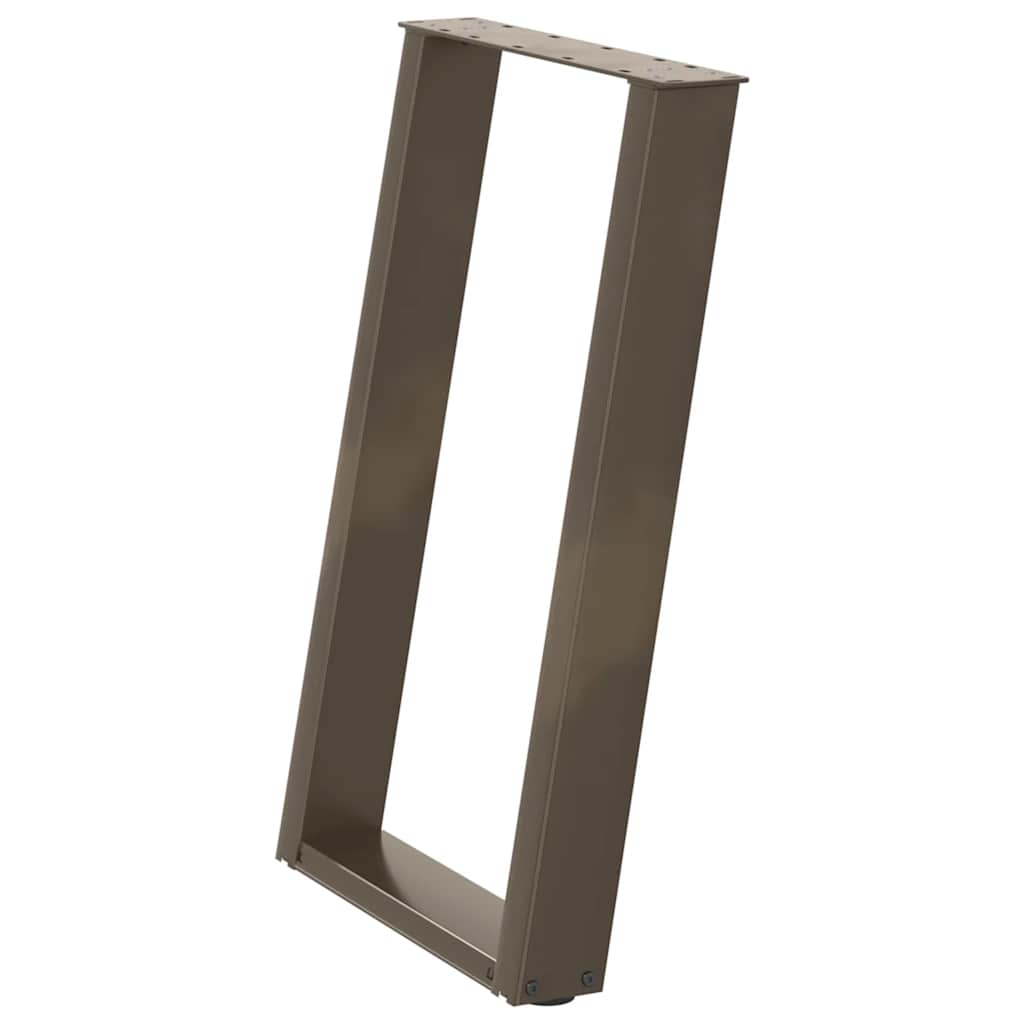 Noge za blagovaonski stol U-oblik 2 kom Prirodni čelik 50 x (72-73) cm Čelik