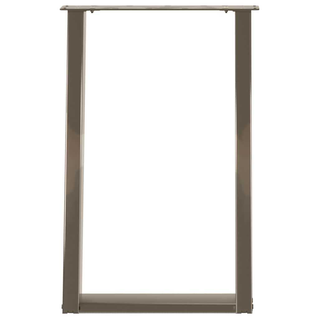 Noge za blagovaonski stol U-oblik 2 kom Prirodni čelik 50 x (72-73) cm Čelik