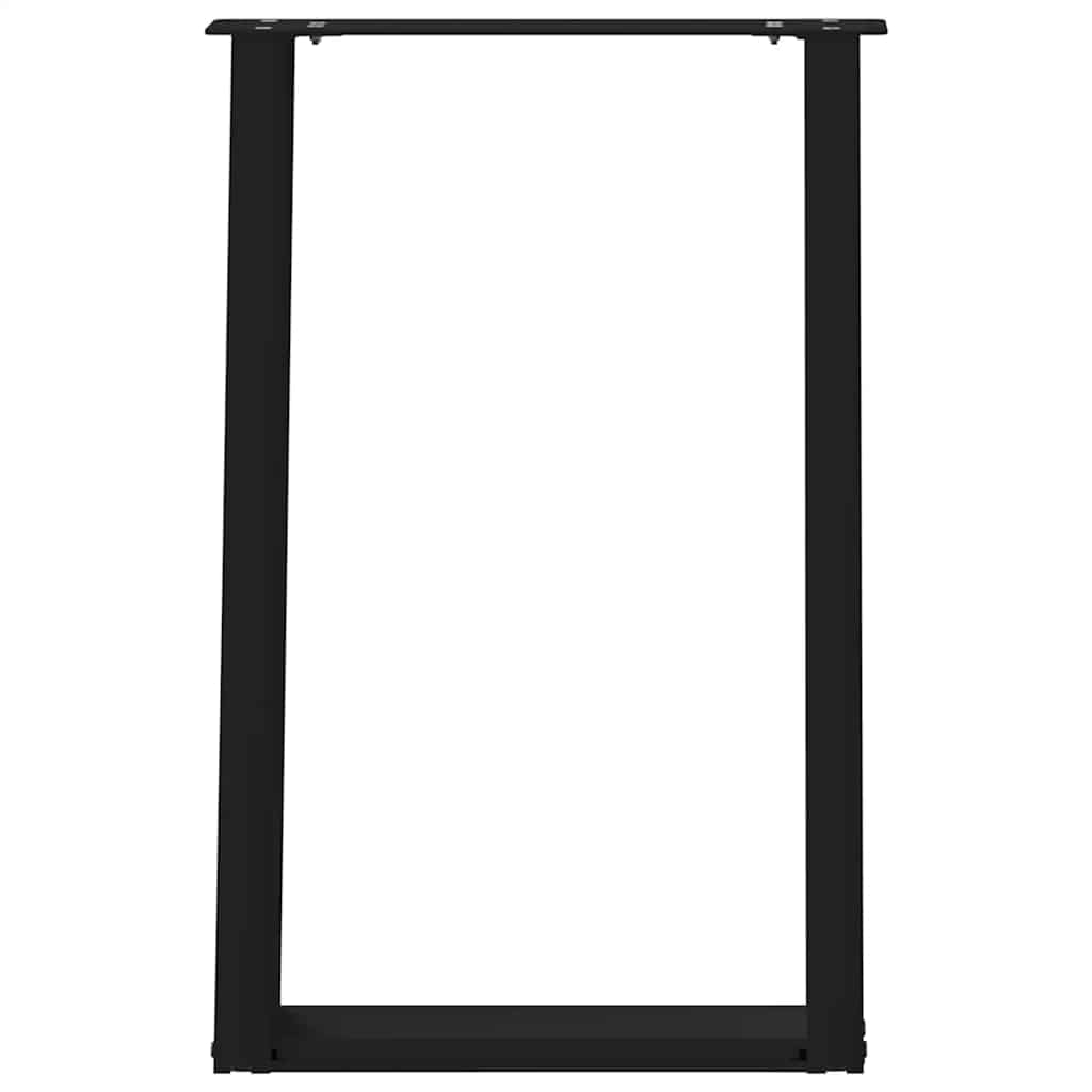 Noge za blagovaonski stol U-oblik 2 kom Crne 60 x (72-73) cm Čelik