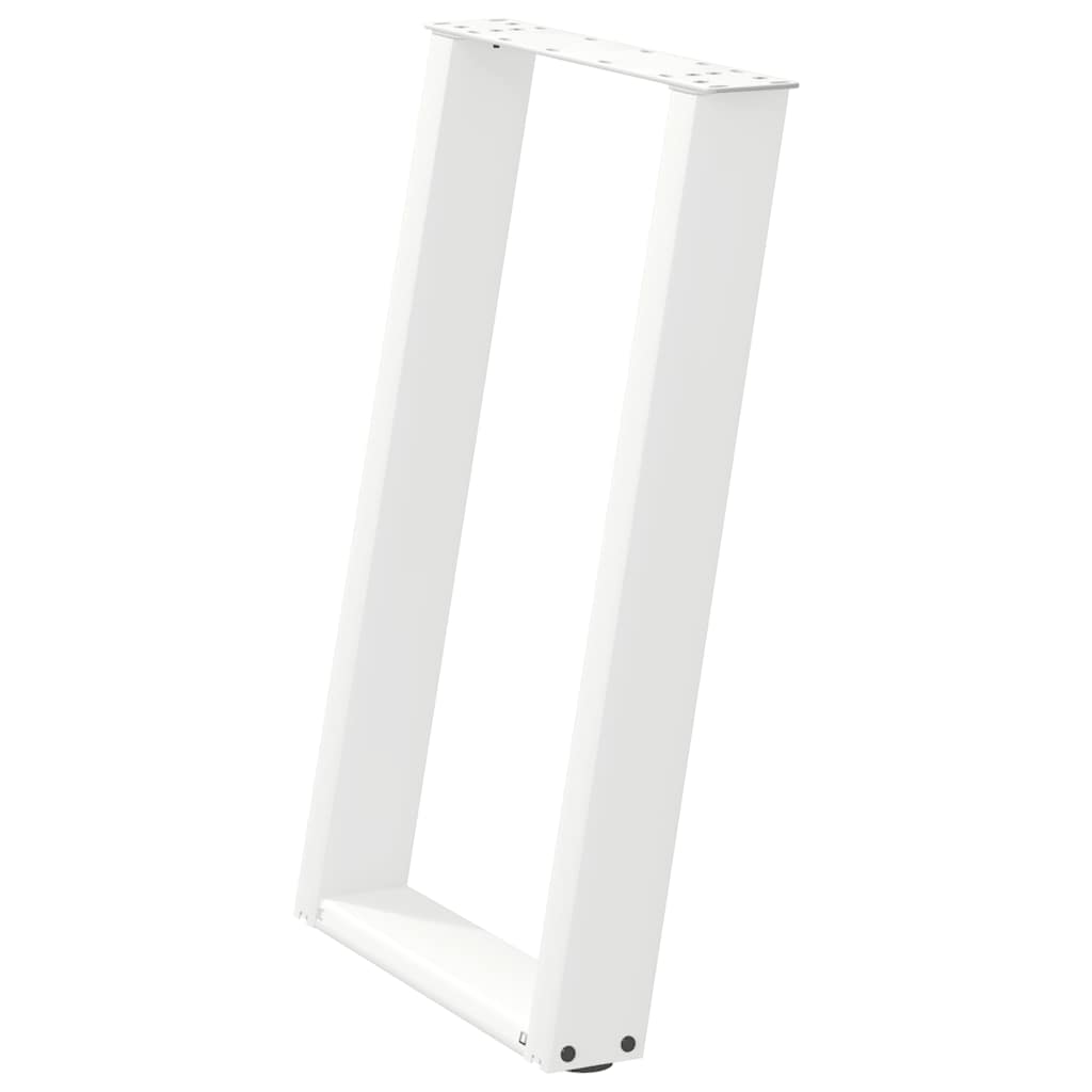 Noge za blagovaonski stol U-oblik 2 kom Bijele 60 x (72-73) cm Čelik