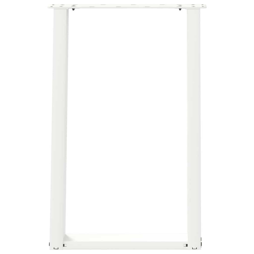 Noge za blagovaonski stol U-oblik 2 kom Bijele 60 x (72-73) cm Čelik