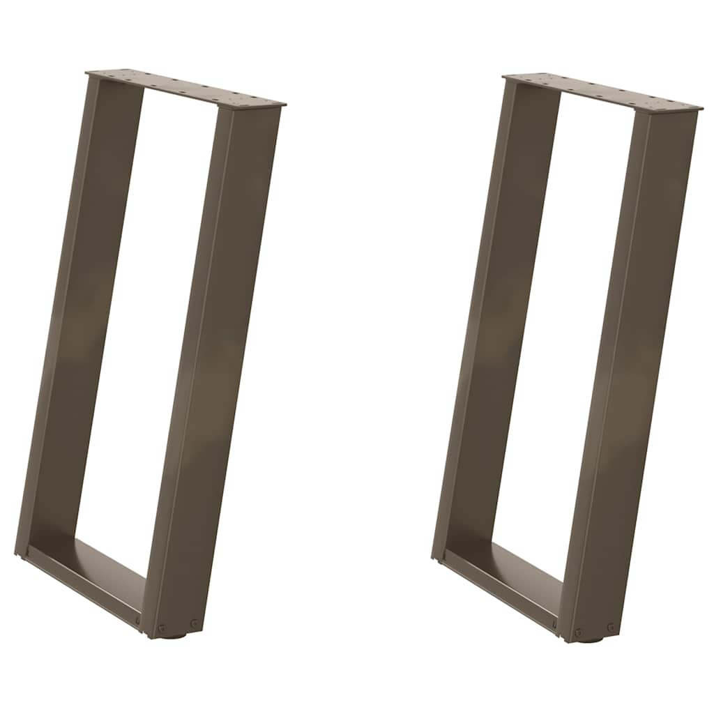 Noge za blagovaonski stol U-oblik 2 kom Prirodni čelik 60 x (72-73) cm Čelik