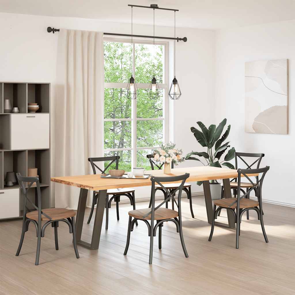 Noge za blagovaonski stol U-oblik 2 kom Prirodni čelik 60 x (72-73) cm Čelik