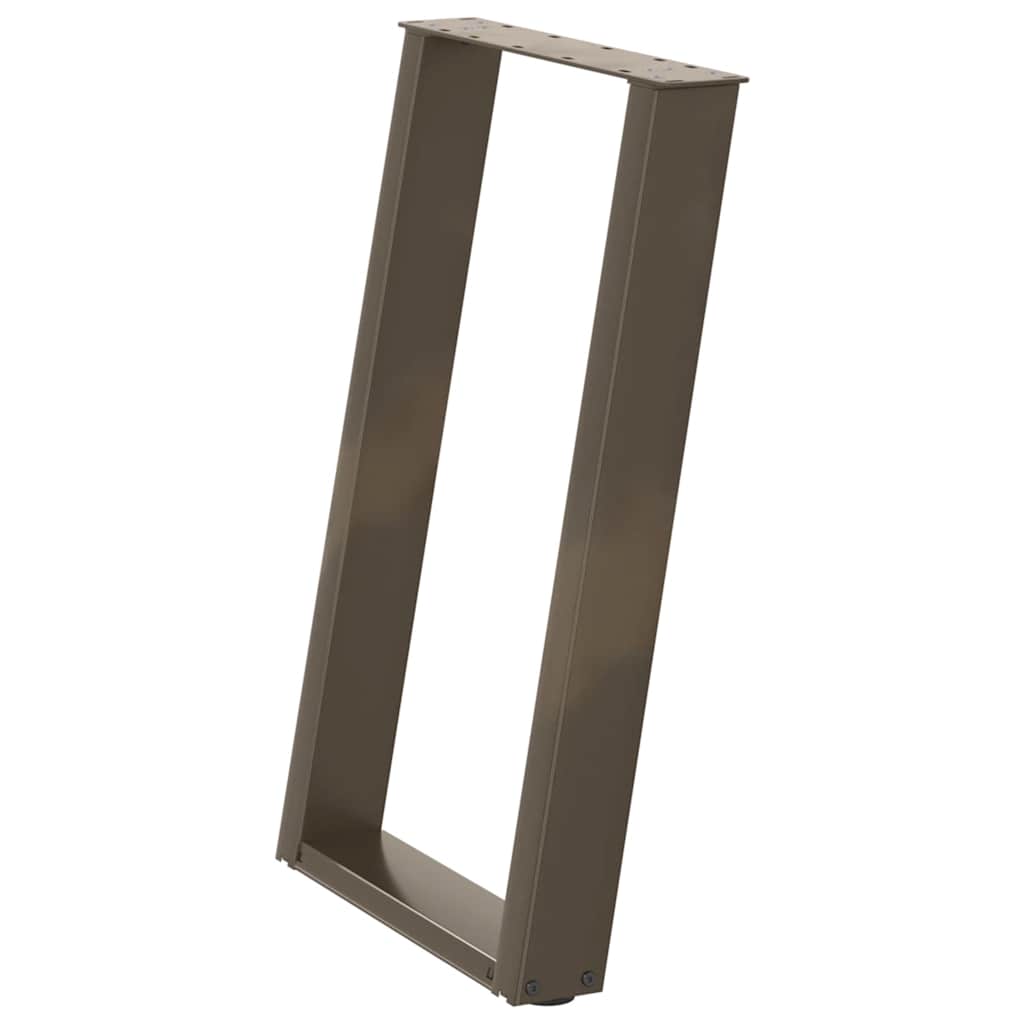 Noge za blagovaonski stol U-oblik 2 kom Prirodni čelik 60 x (72-73) cm Čelik
