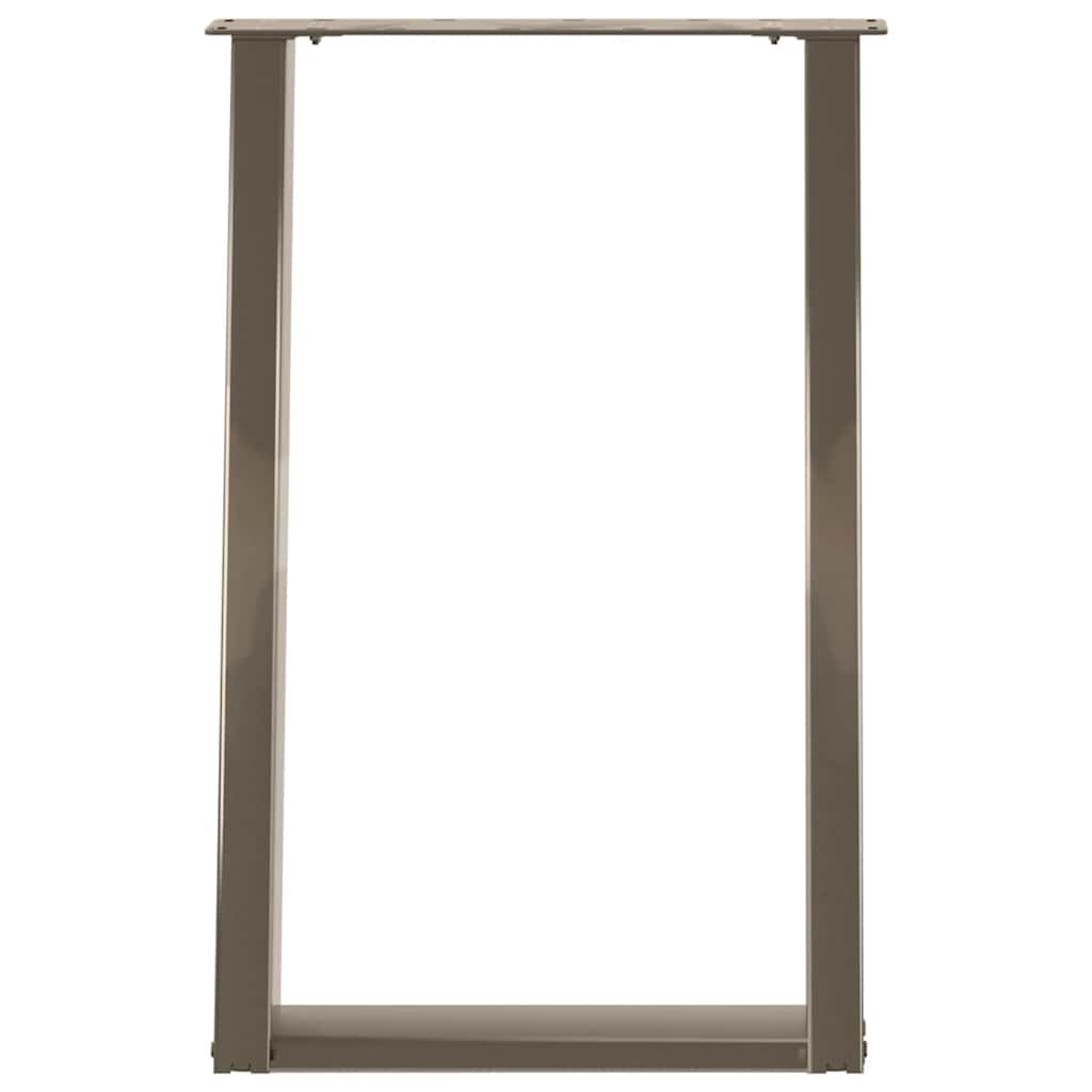Noge za blagovaonski stol U-oblik 2 kom Prirodni čelik 60 x (72-73) cm Čelik