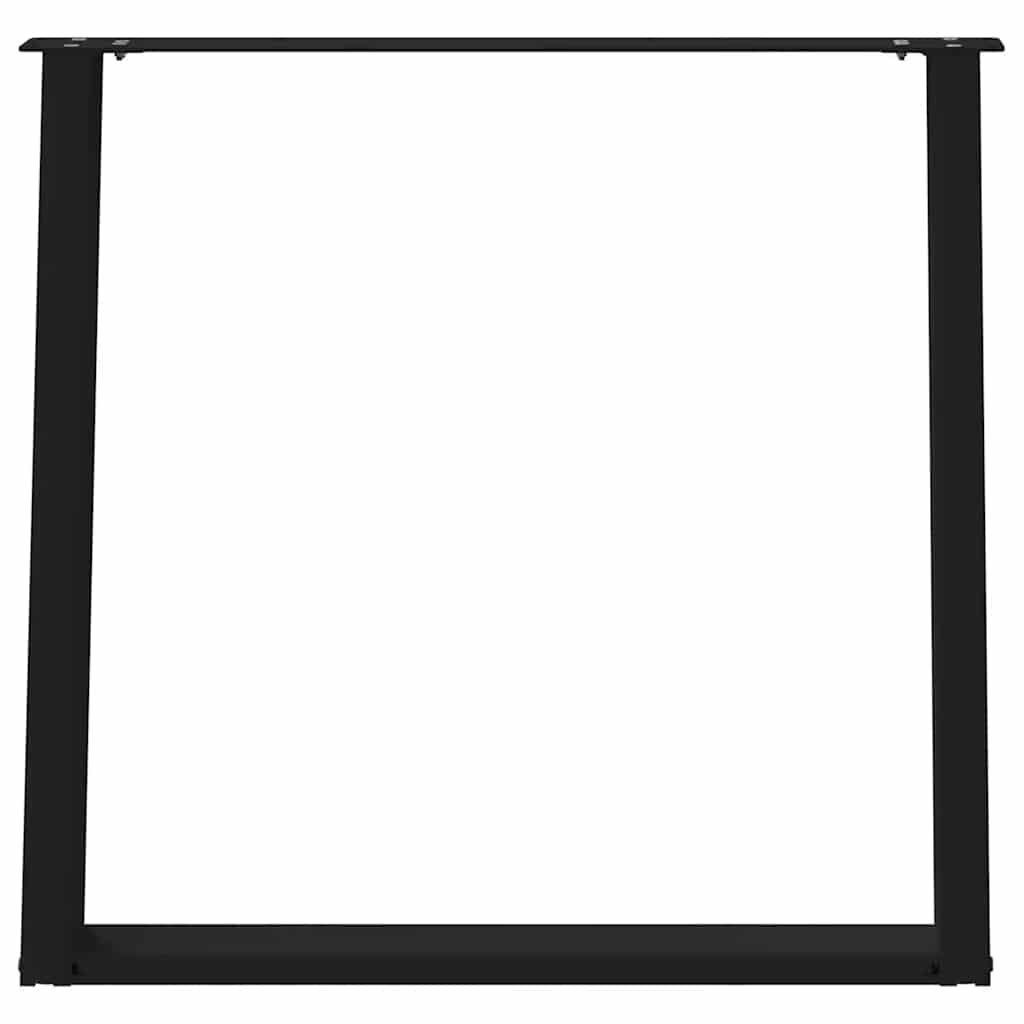 Noge za blagovaonski stol U-oblik 2 kom Crne 70 x (72-73) cm Čelik