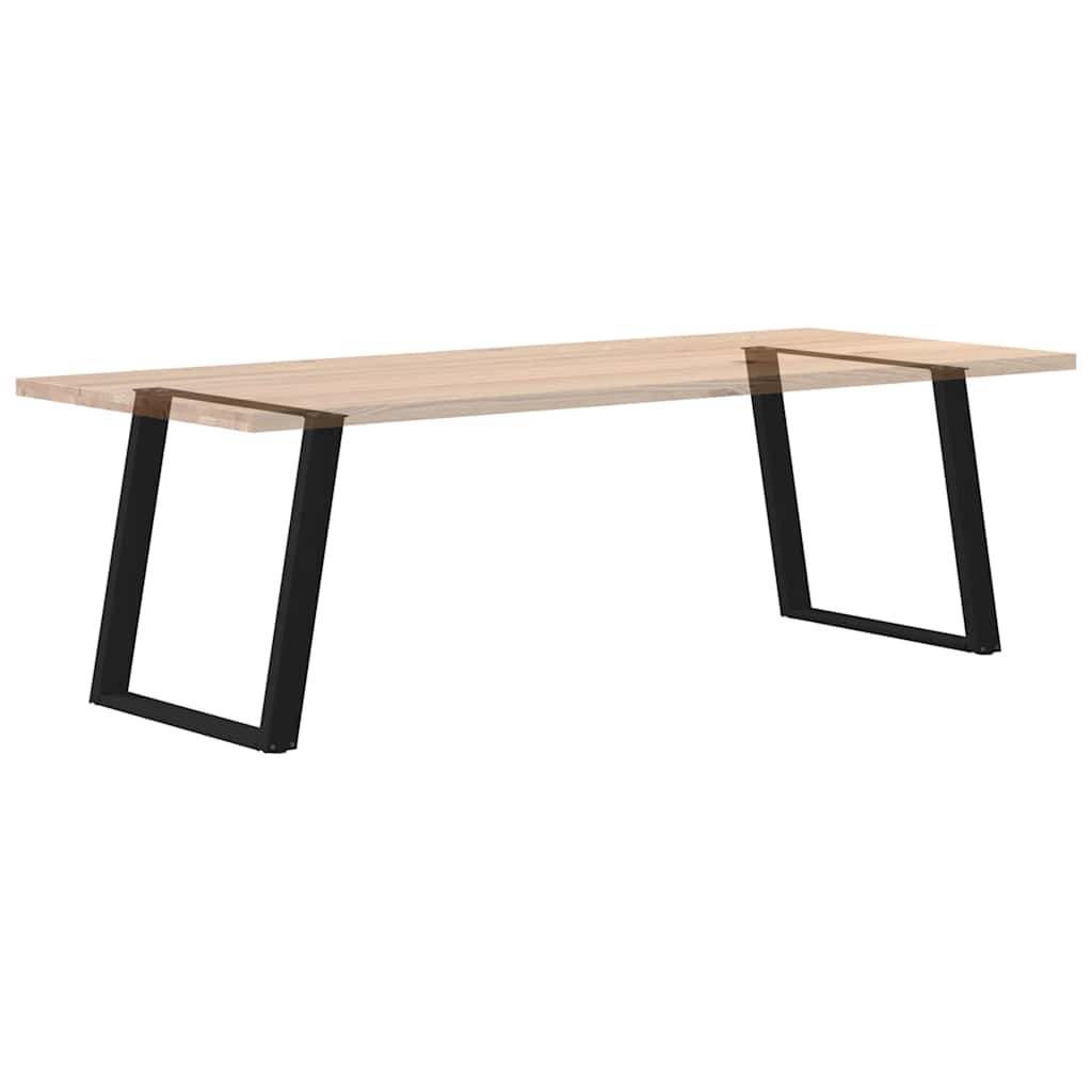 Noge za blagovaonski stol U-oblik 2 kom Crne 70 x (72-73) cm Čelik