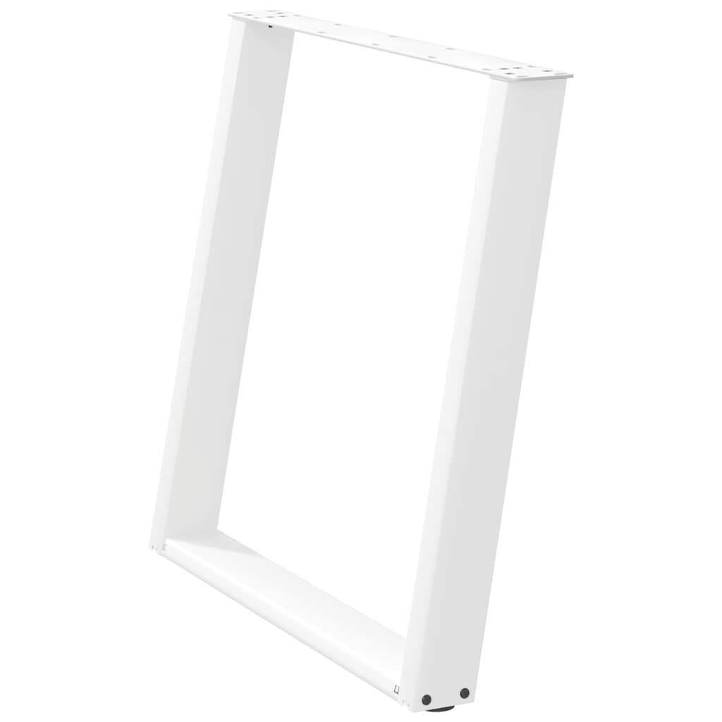 Noge za blagovaonski stol U-oblik 2 kom Bijele 70 x (72-73) cm Čelik