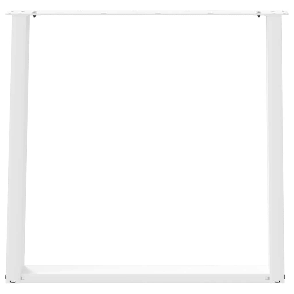 Noge za blagovaonski stol U-oblik 2 kom Bijele 70 x (72-73) cm Čelik