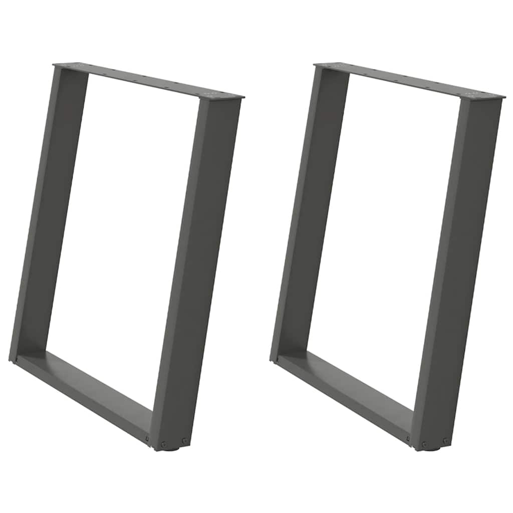 Noge za blagovaonski stol U-oblik 2 kom antracit 70 x (72-73) cm čelik