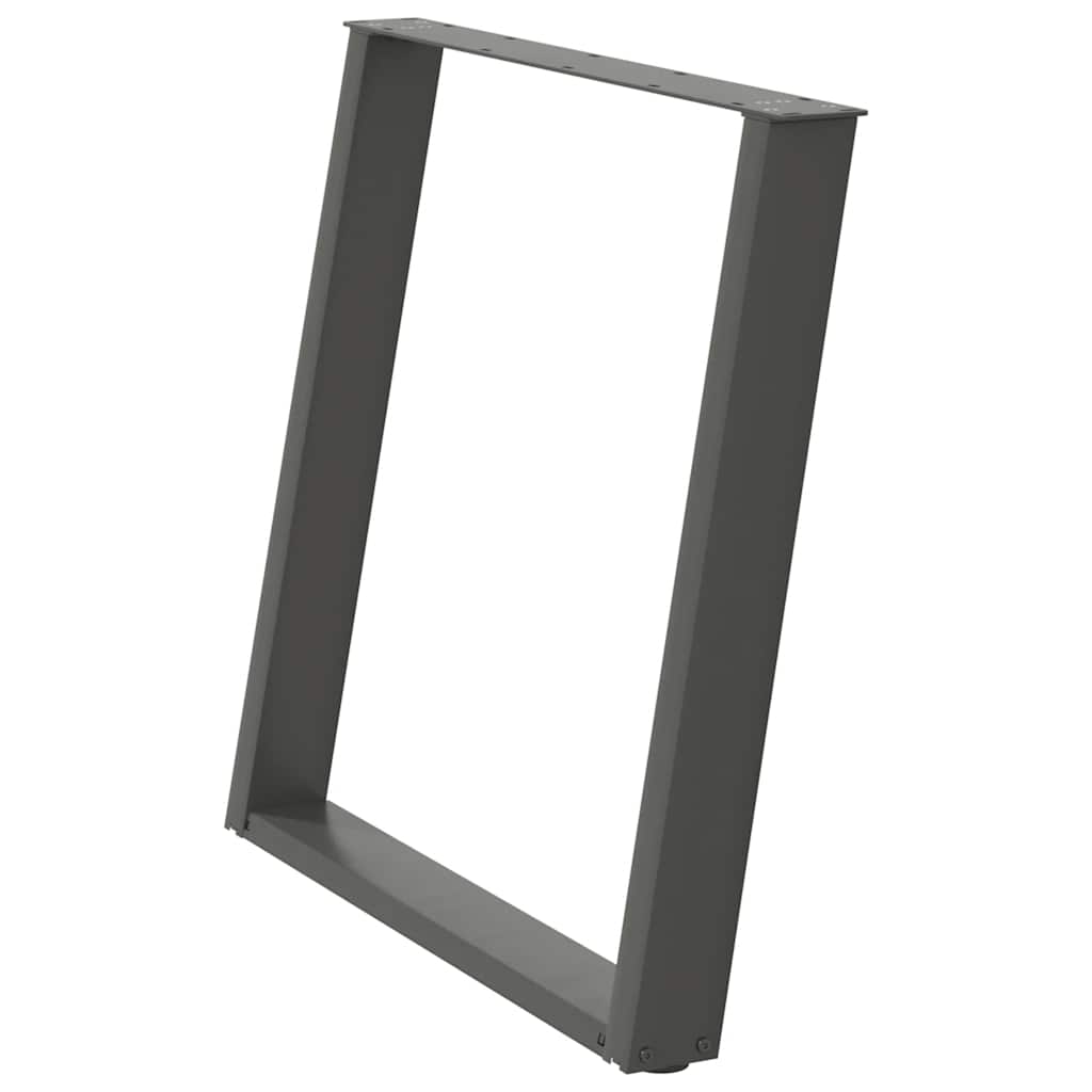 Noge za blagovaonski stol U-oblik 2 kom antracit 70 x (72-73) cm čelik