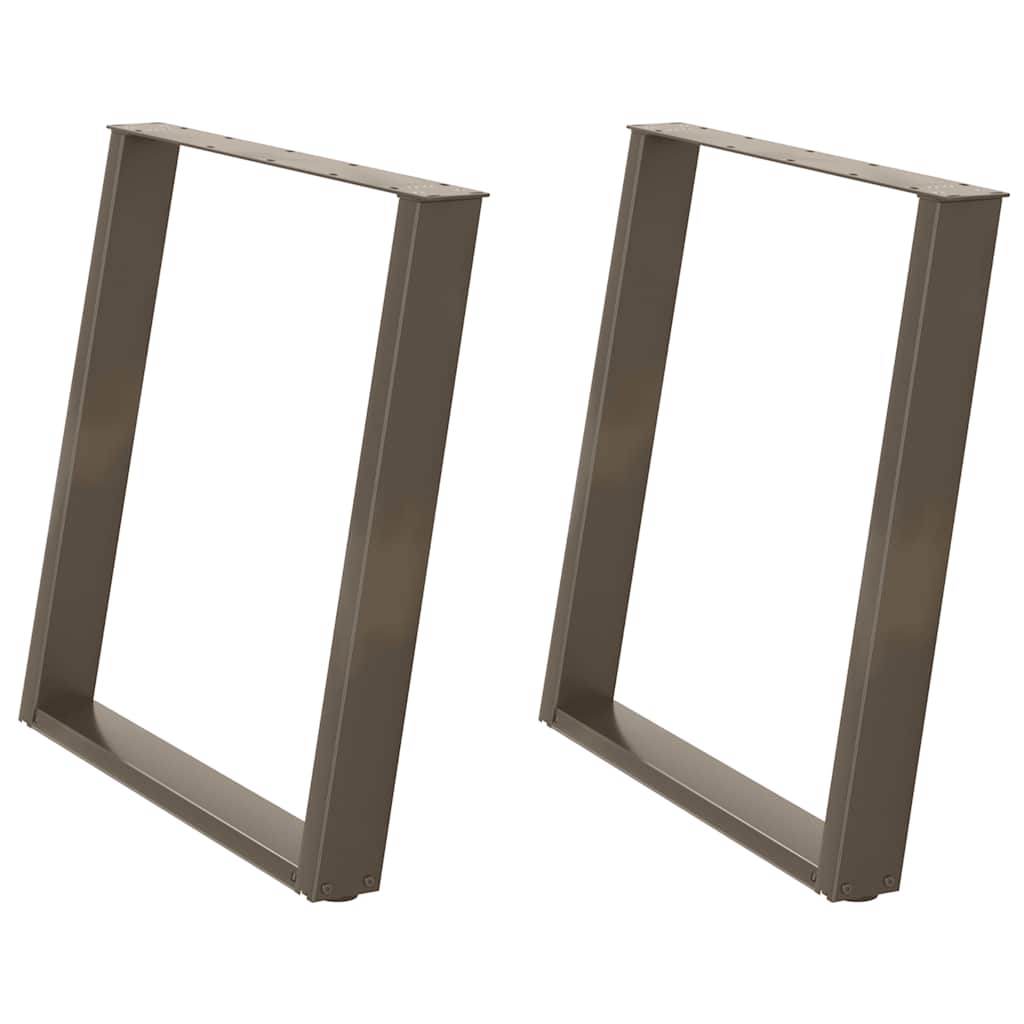 Noge za blagovaonski stol U-oblik 2 kom Prirodni čelik 70 x (72-73) cm Čelik