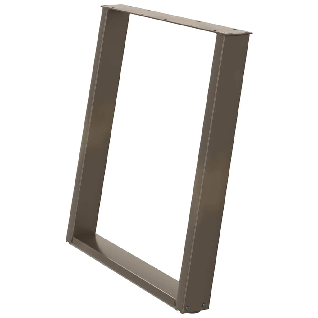 Noge za blagovaonski stol U-oblik 2 kom Prirodni čelik 70 x (72-73) cm Čelik