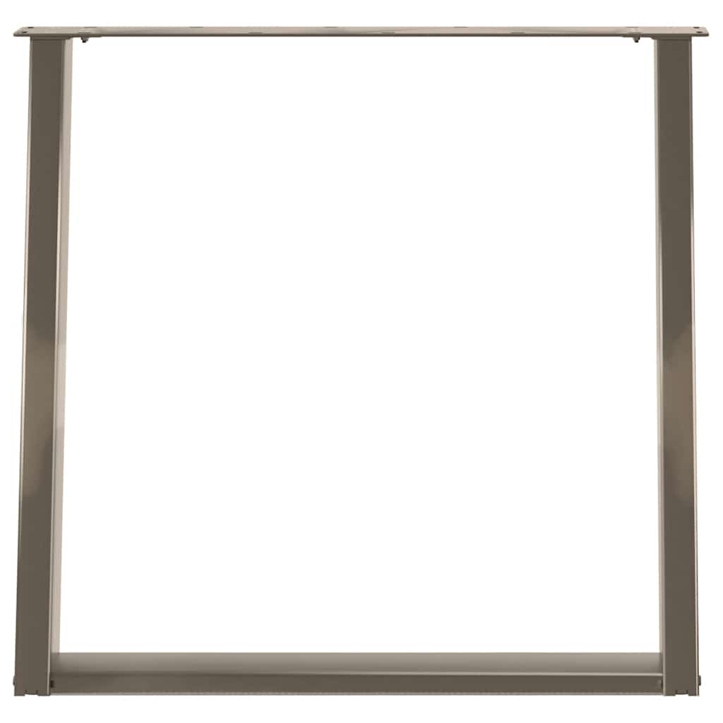 Noge za blagovaonski stol U-oblik 2 kom Prirodni čelik 70 x (72-73) cm Čelik