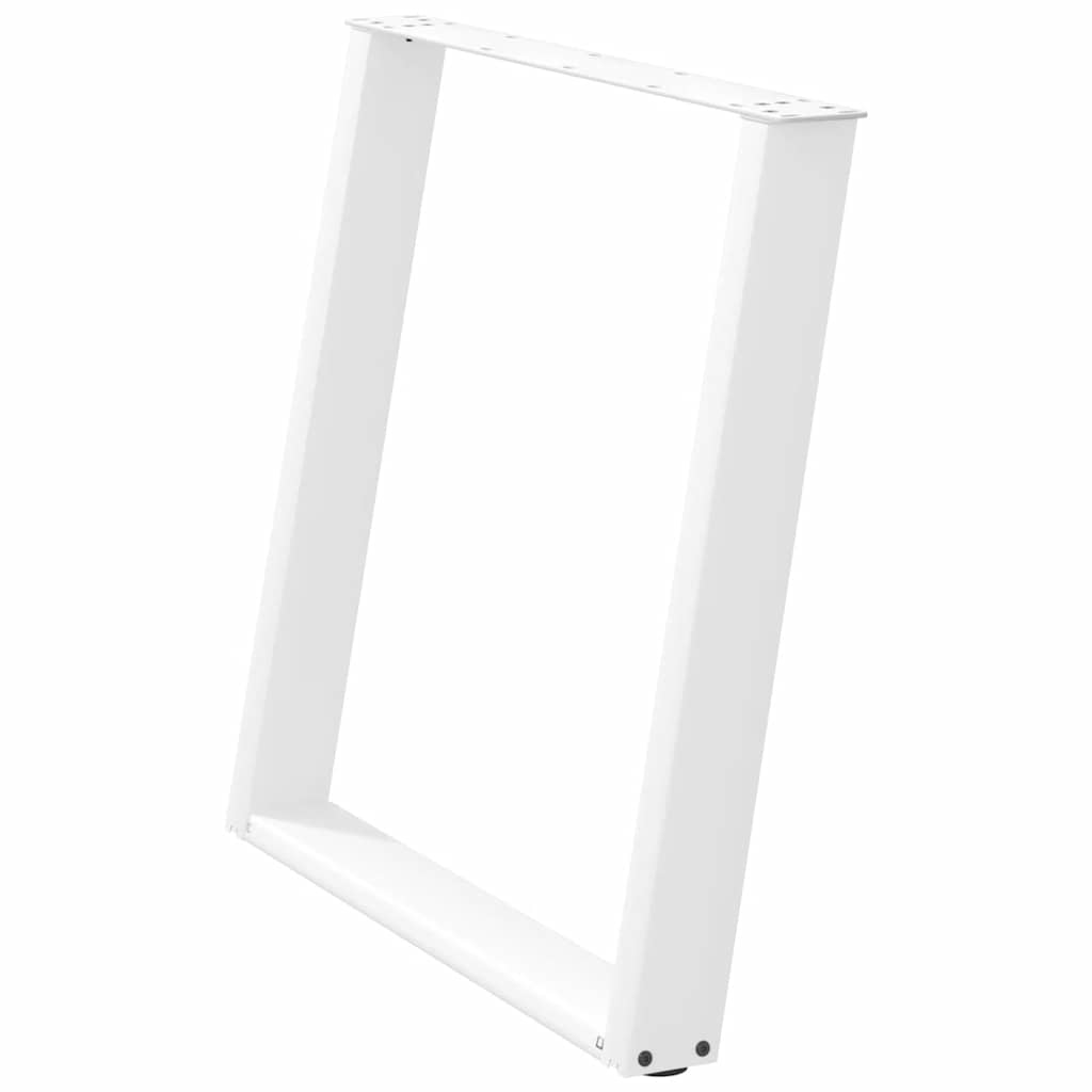 Noge za blagovaonski stol U-oblik 2 kom Bijele 80 x (72-73) cm Čelik