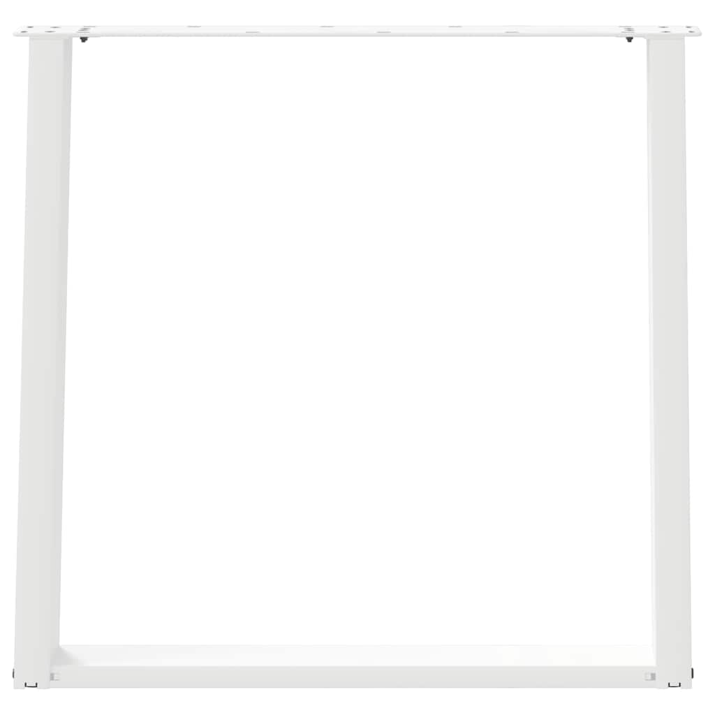 Noge za blagovaonski stol U-oblik 2 kom Bijele 80 x (72-73) cm Čelik