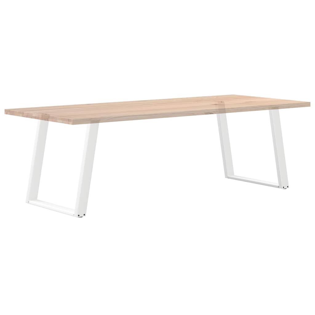 Noge za blagovaonski stol U-oblik 2 kom Bijele 80 x (72-73) cm Čelik