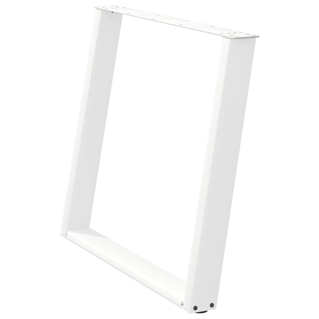 Noge za blagovaonski stol U-oblik 2 kom Bijele 90 x (72-73) cm Čelik