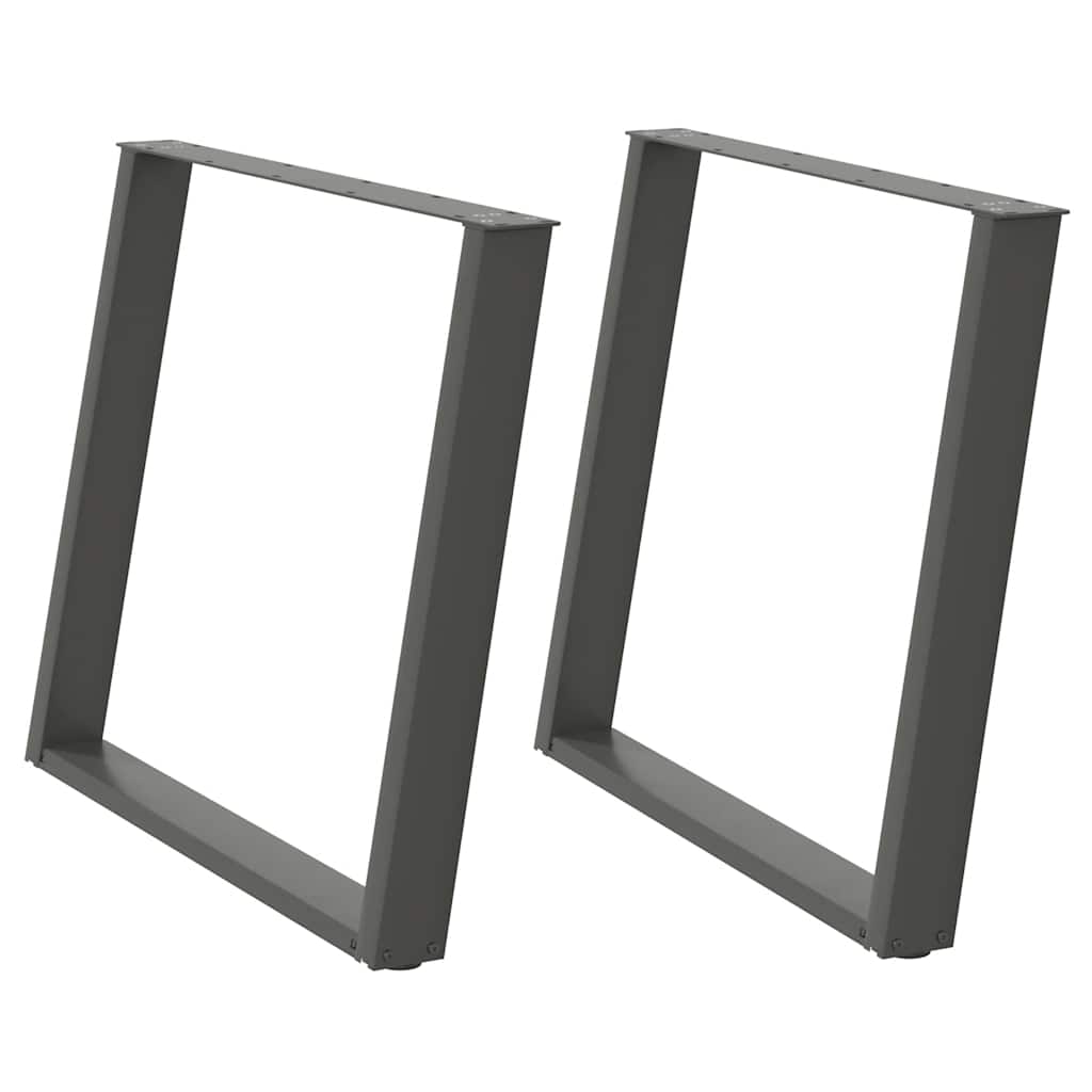 Noge za blagovaonski stol U-oblik 2 kom antracit 90 x (72-73) cm čelik