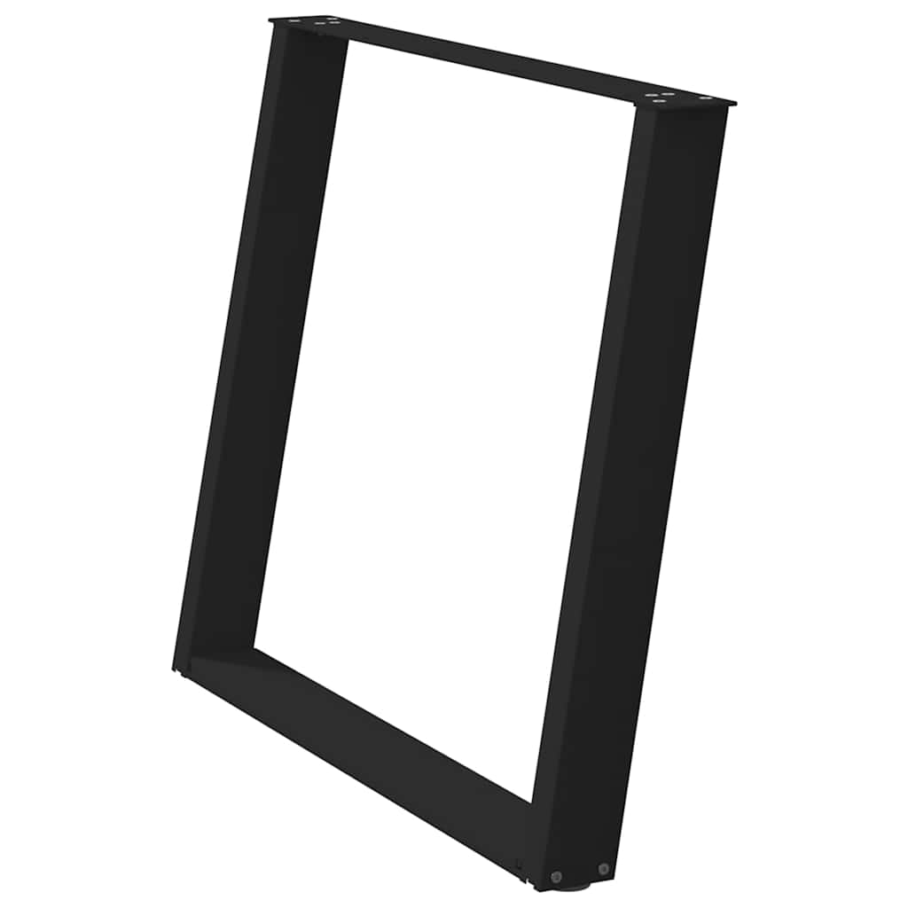 Noge za blagovaonski stol U-oblik 2 kom Crne 100 x (72-73) cm Čelik