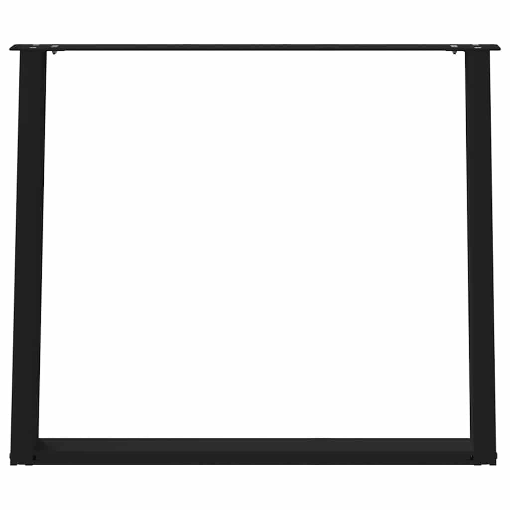 Noge za blagovaonski stol U-oblik 2 kom Crne 100 x (72-73) cm Čelik
