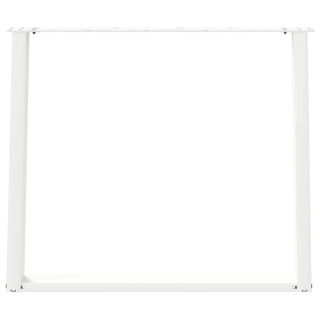 Noge za blagovaonski stol U-oblik 2 kom Bijele 100 x (72-73) cm Čelik