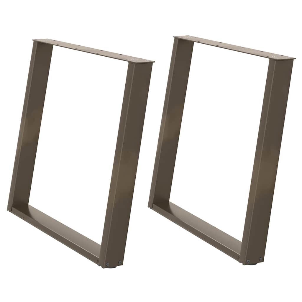 Noge za blagovaonski stol U-oblik 2 kom Prirodni čelik 100 x (72-73) cm Čelik