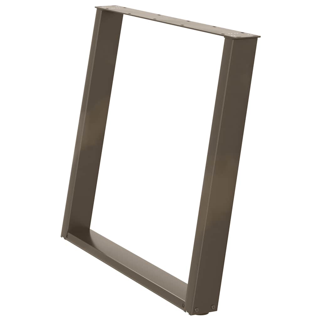 Noge za blagovaonski stol U-oblik 2 kom Prirodni čelik 100 x (72-73) cm Čelik