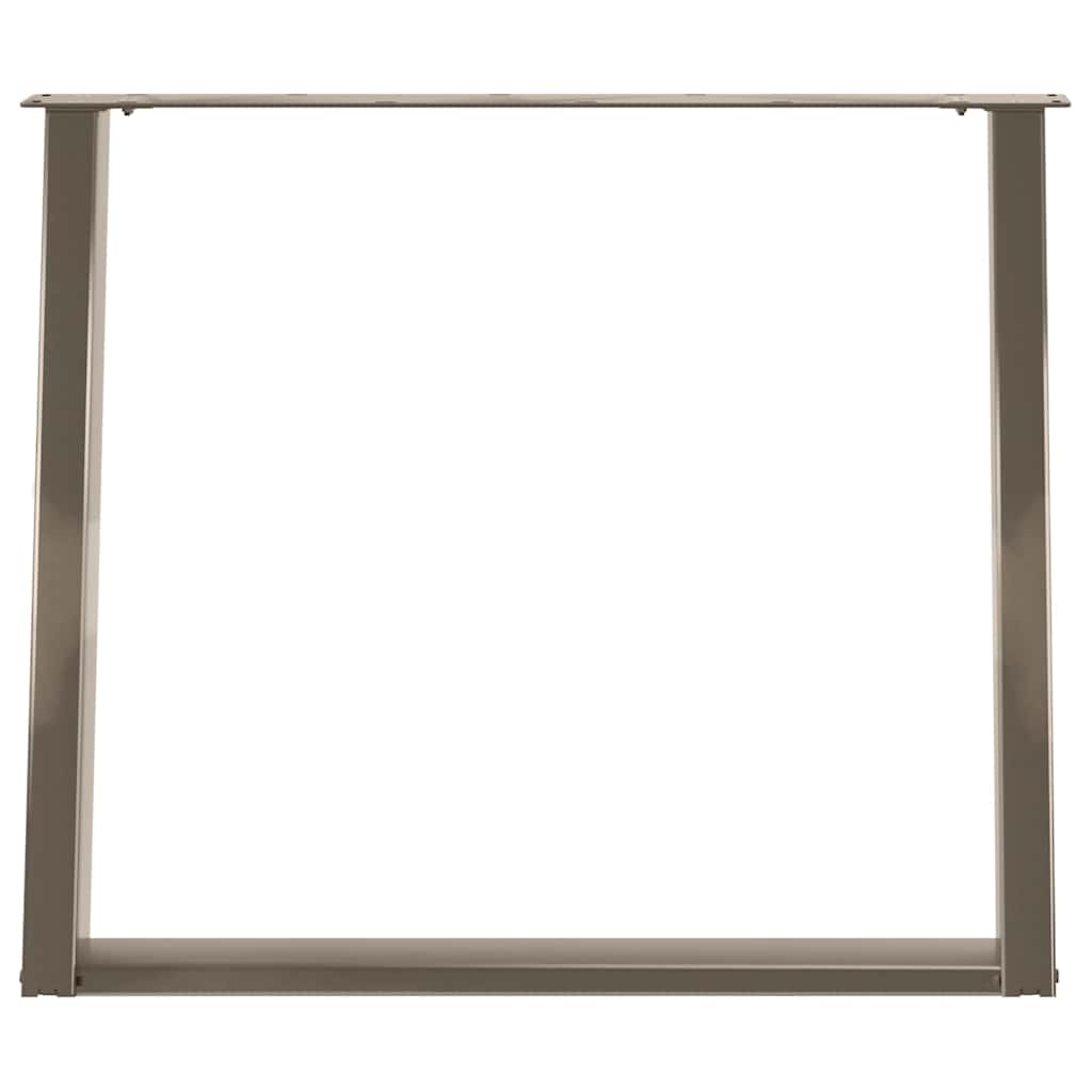 Noge za blagovaonski stol U-oblik 2 kom Prirodni čelik 100 x (72-73) cm Čelik