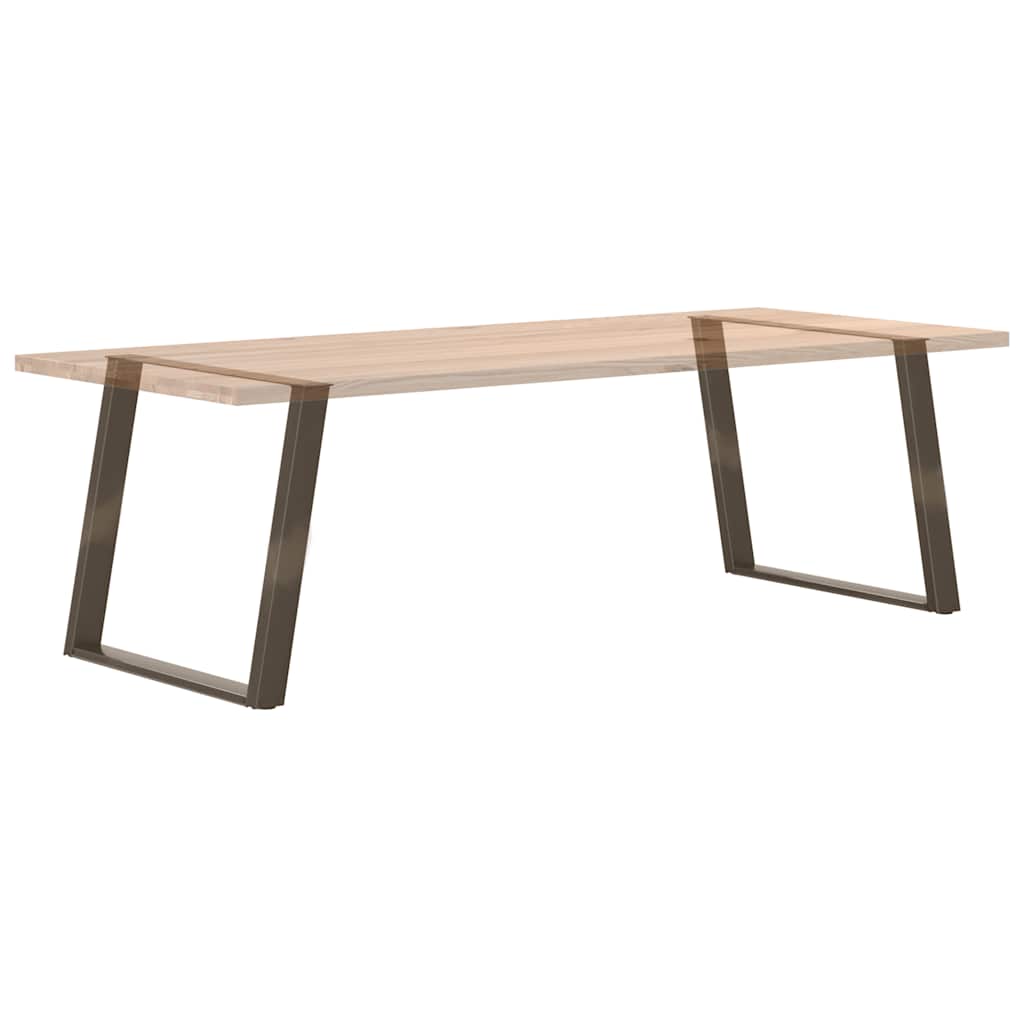 Noge za blagovaonski stol U-oblik 2 kom Prirodni čelik 100 x (72-73) cm Čelik