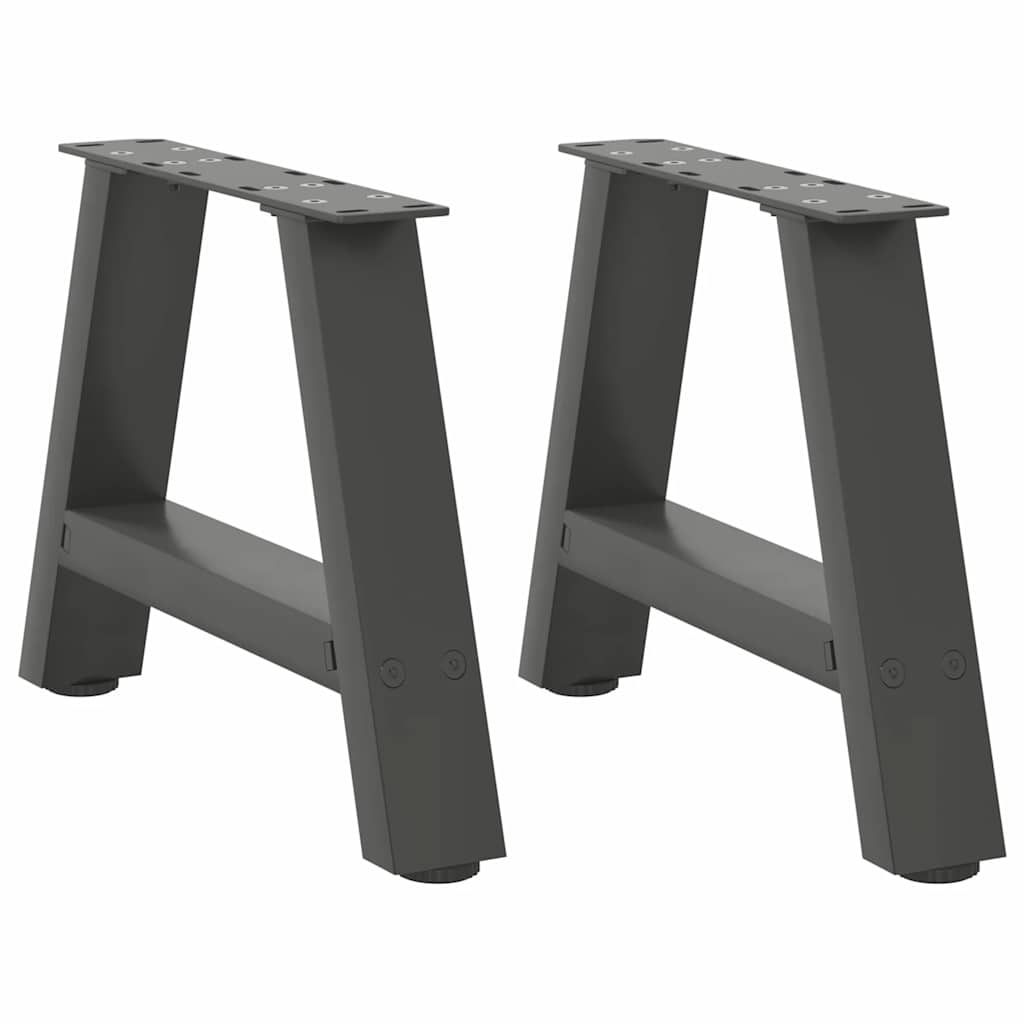 Noge za klub stolić A-oblika 2 kom antracit 40 x (30-31) cm čelik