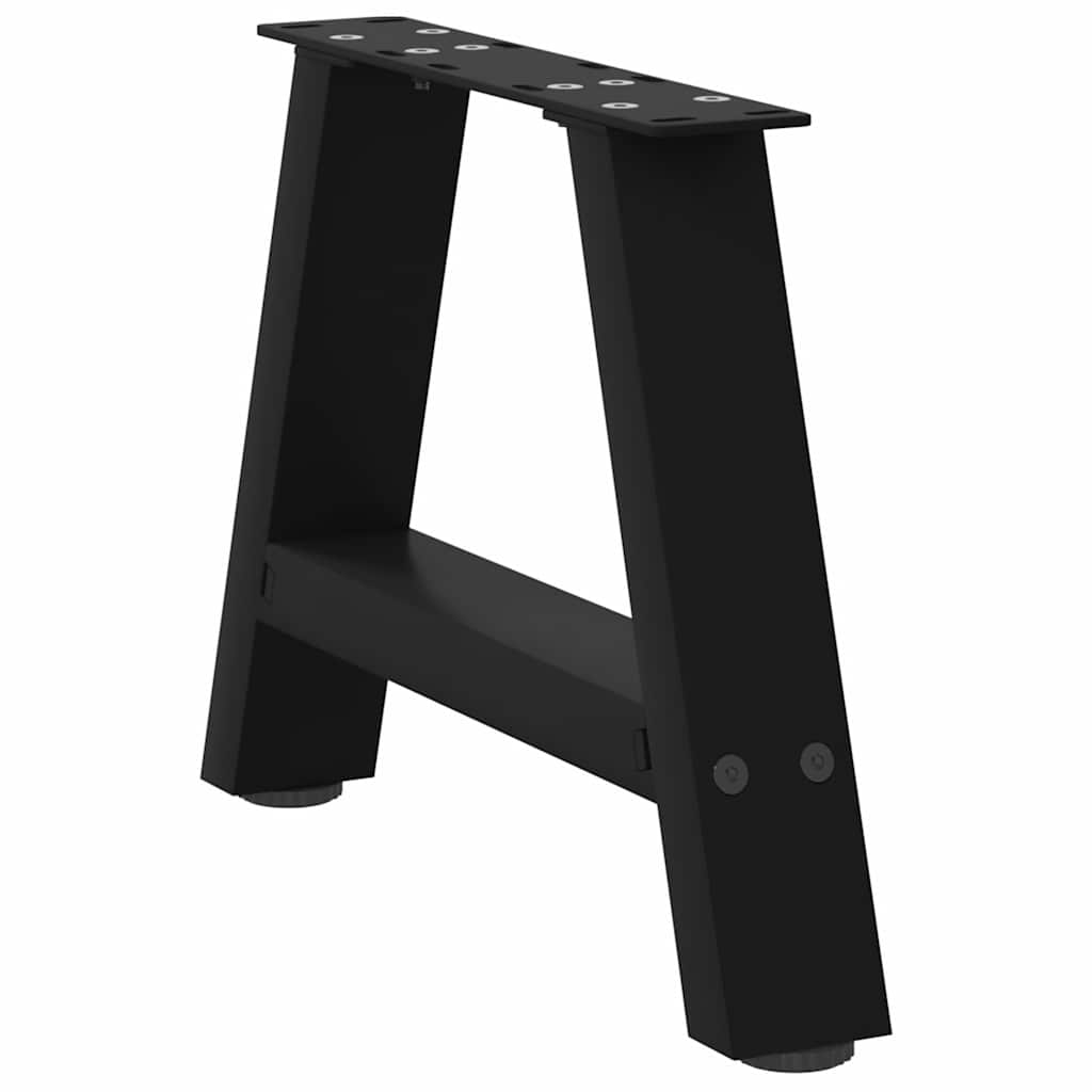 Noge za klub stolić A-oblika 2 kom Crne 50 x (30-31) cm Čelik
