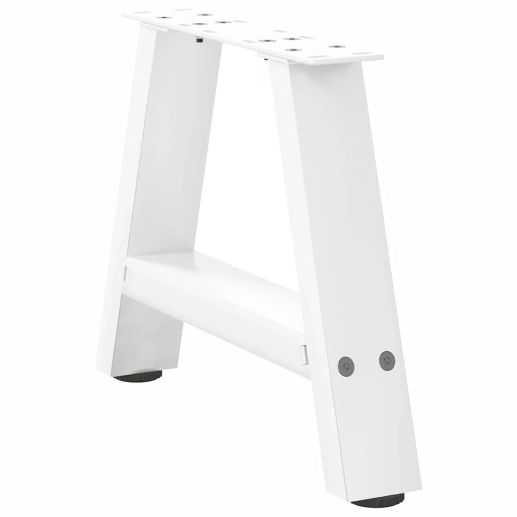 Noge za klub stolić A-oblika 2 kom Bijele 50 x (30-31) cm Čelik