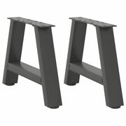 Noge za klub stolić A-oblika 2 kom antracit 50 x (30-31) cm čelik