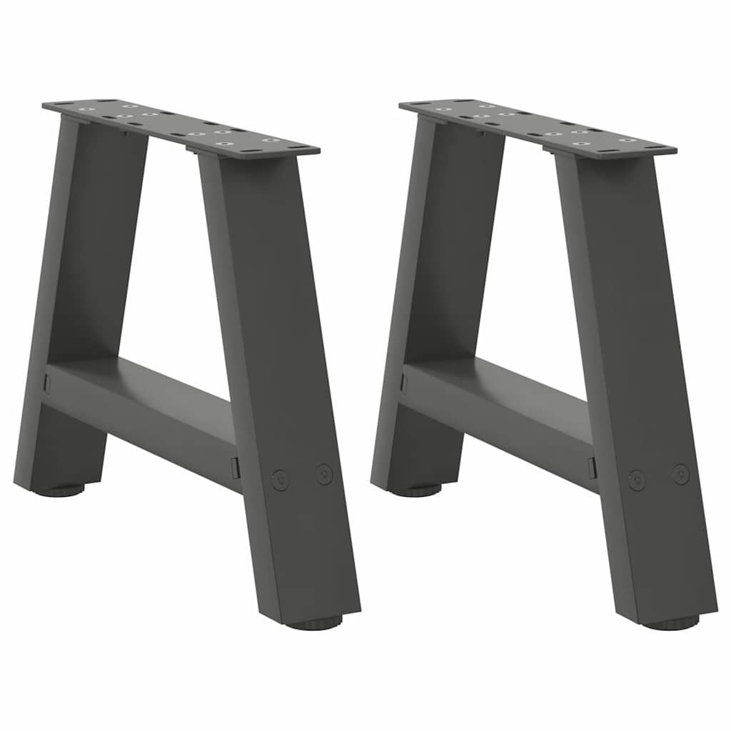 Noge za klub stolić A-oblika 2 kom antracit 50 x (30-31) cm čelik