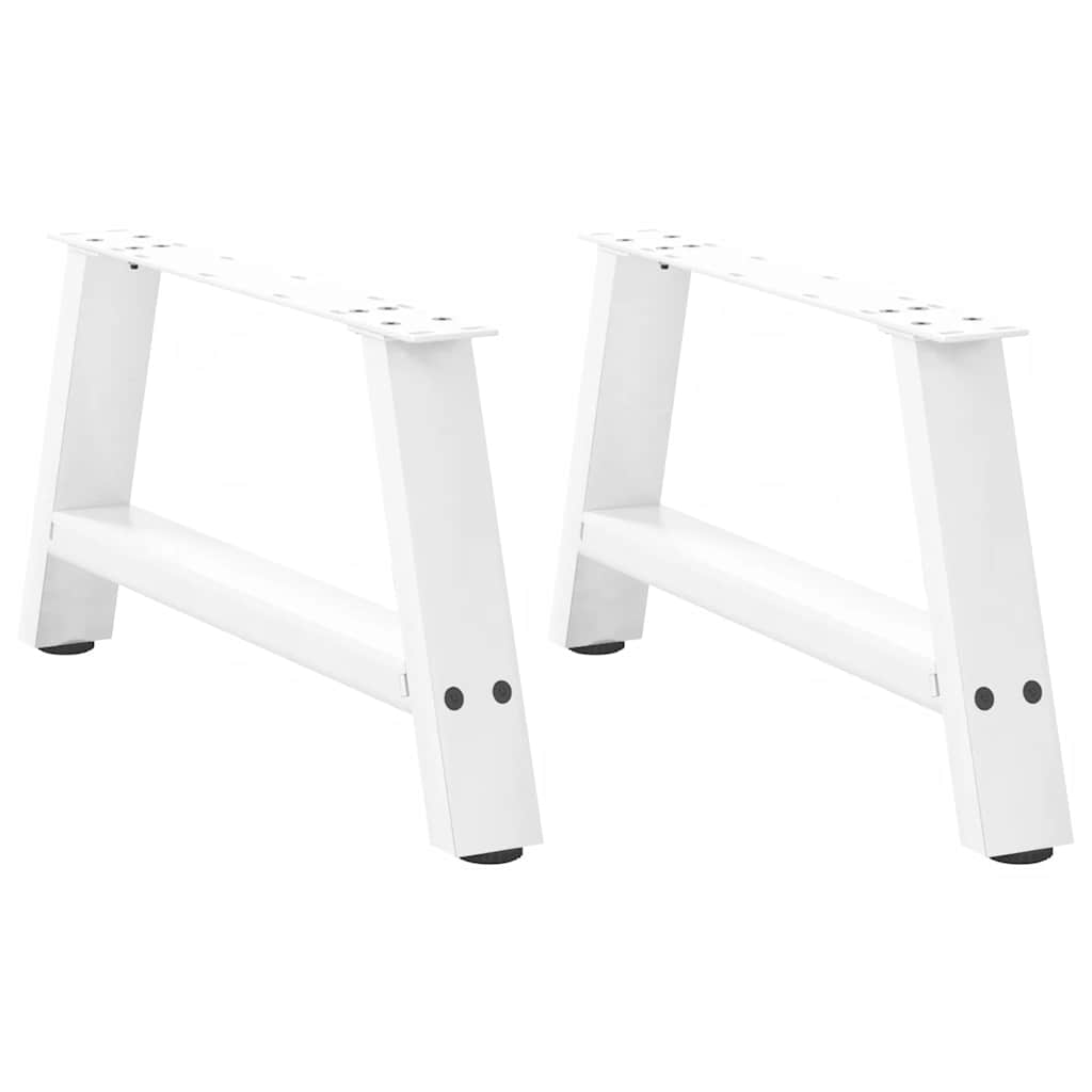 Noge za klub stolić A-oblika 2 kom Bijele 60 x (30-31) cm Čelik