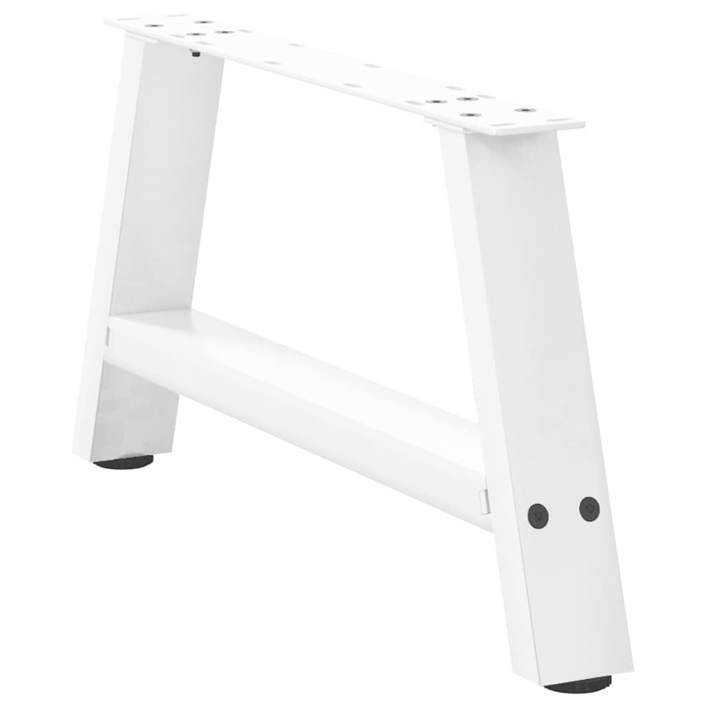 Noge za klub stolić A-oblika 2 kom Bijele 60 x (30-31) cm Čelik