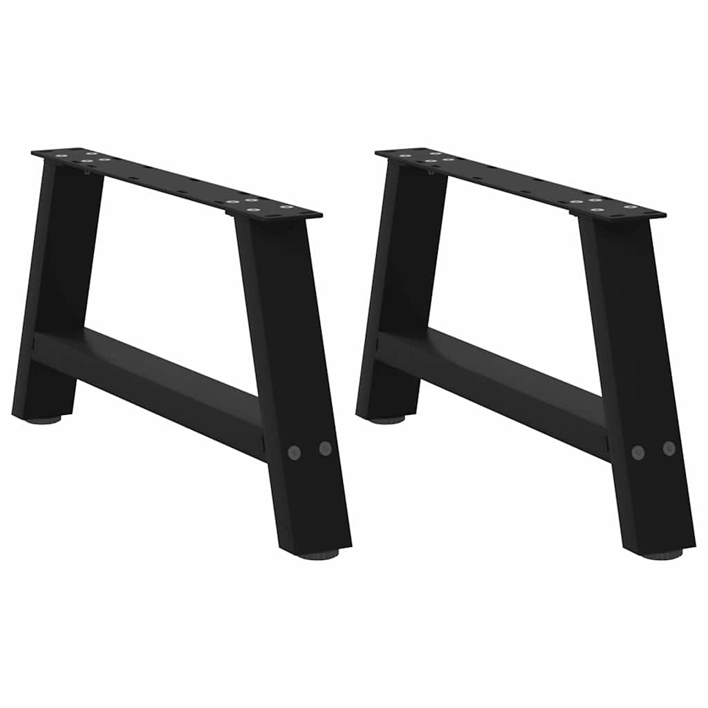 Noge za klub stolić A-oblika 2 kom Crne 70 x (30-31) cm Čelik