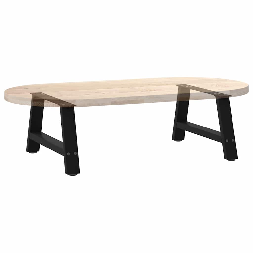 Noge za klub stolić A-oblika 2 kom Crne 70 x (30-31) cm Čelik