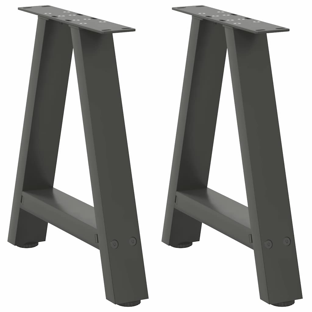 Noge za klub stolić A-oblika 2 kom antracit 50 x (42-43) cm čelik