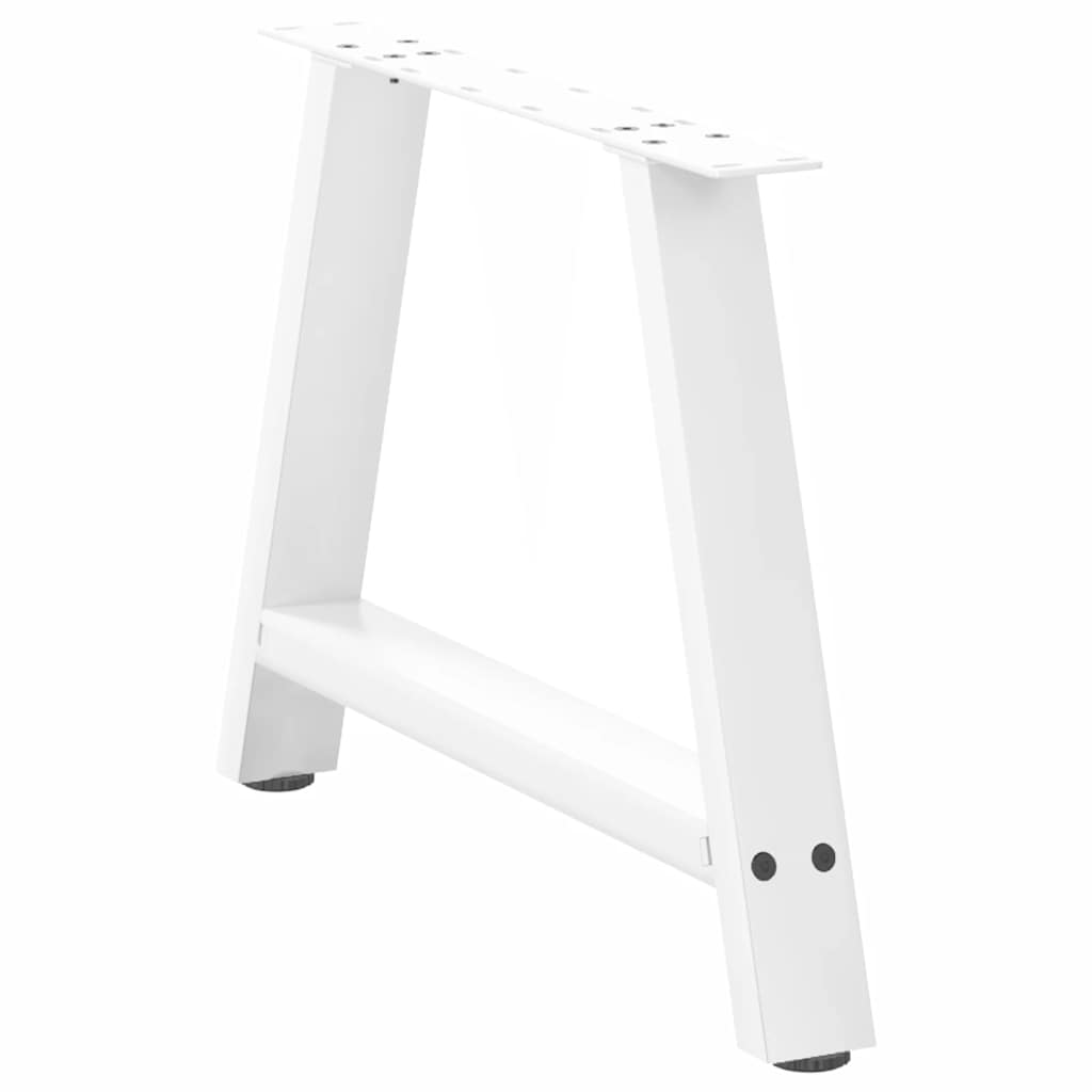 Noge za klub stolić A-oblika 2 kom Bijele 60 x (42-43) cm Čelik