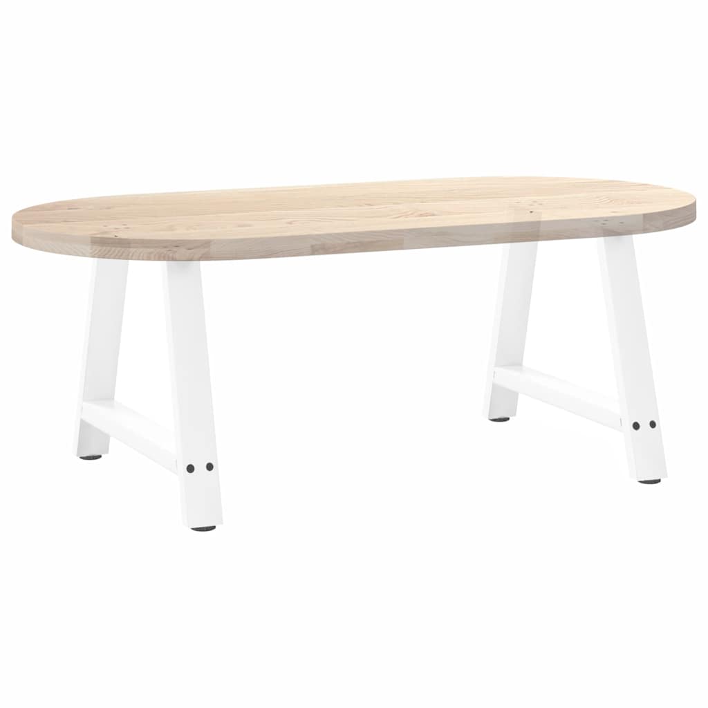 Noge za klub stolić A-oblika 2 kom Bijele 60 x (42-43) cm Čelik