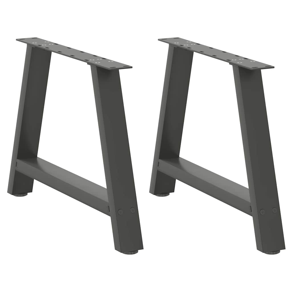 Noge za klub stolić A-oblika 2 kom antracit 60 x (42-43) cm čelik