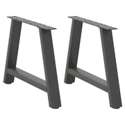 Noge za klub stolić A-oblika 2 kom antracit 70 x (42-43) cm čelik