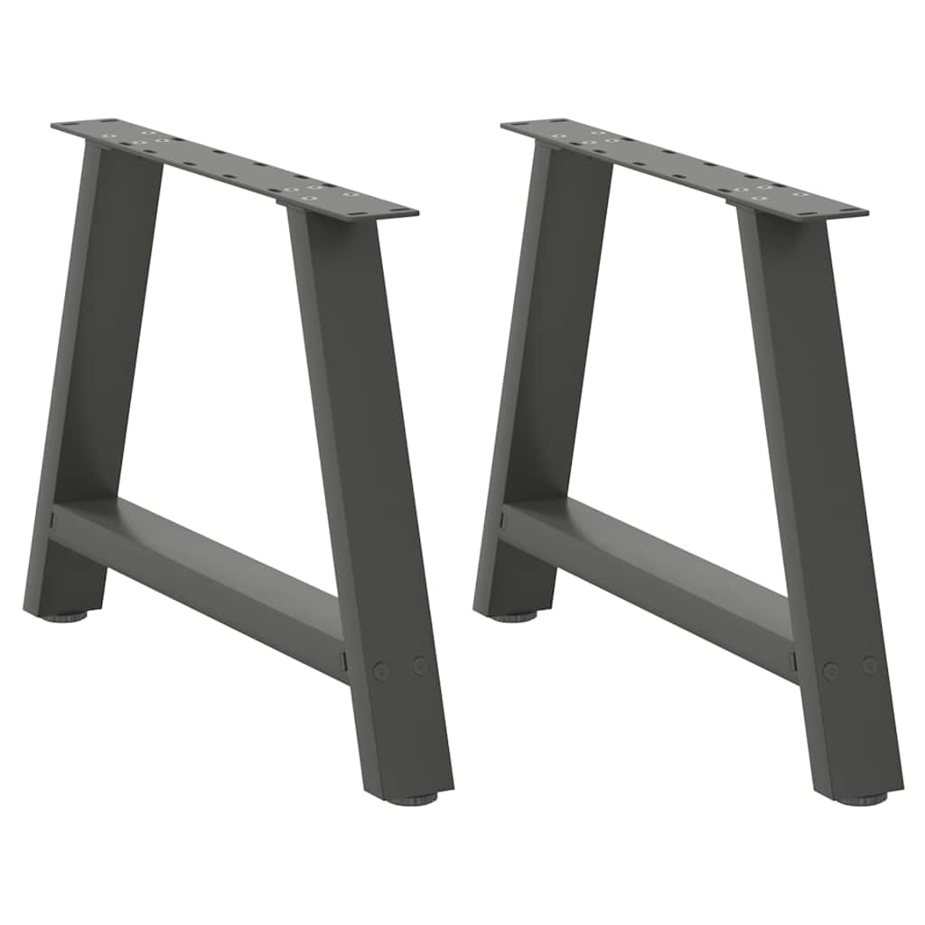 Noge za klub stolić A-oblika 2 kom antracit 70 x (42-43) cm čelik