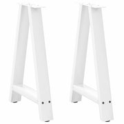 Noge za blagovaonski stol A-oblika 2 kom Bijele 50 x (72-73) cm Čelik