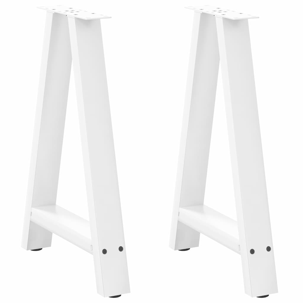 Noge za blagovaonski stol A-oblika 2 kom Bijele 50 x (72-73) cm Čelik